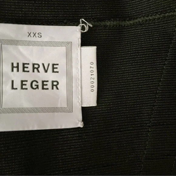 Herve Leger High Waist Zip Front Bandage Skirt